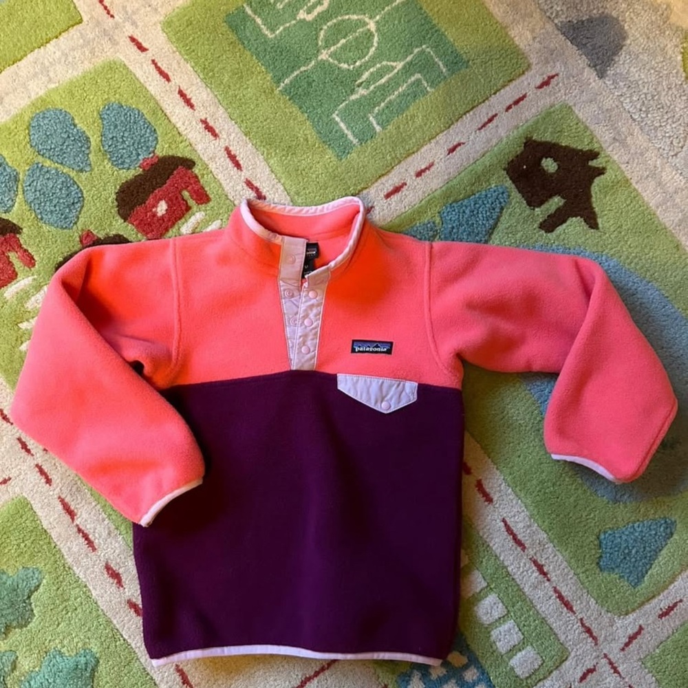 New Patagonia Kids' 5T Two-Tone Fleece Pullover